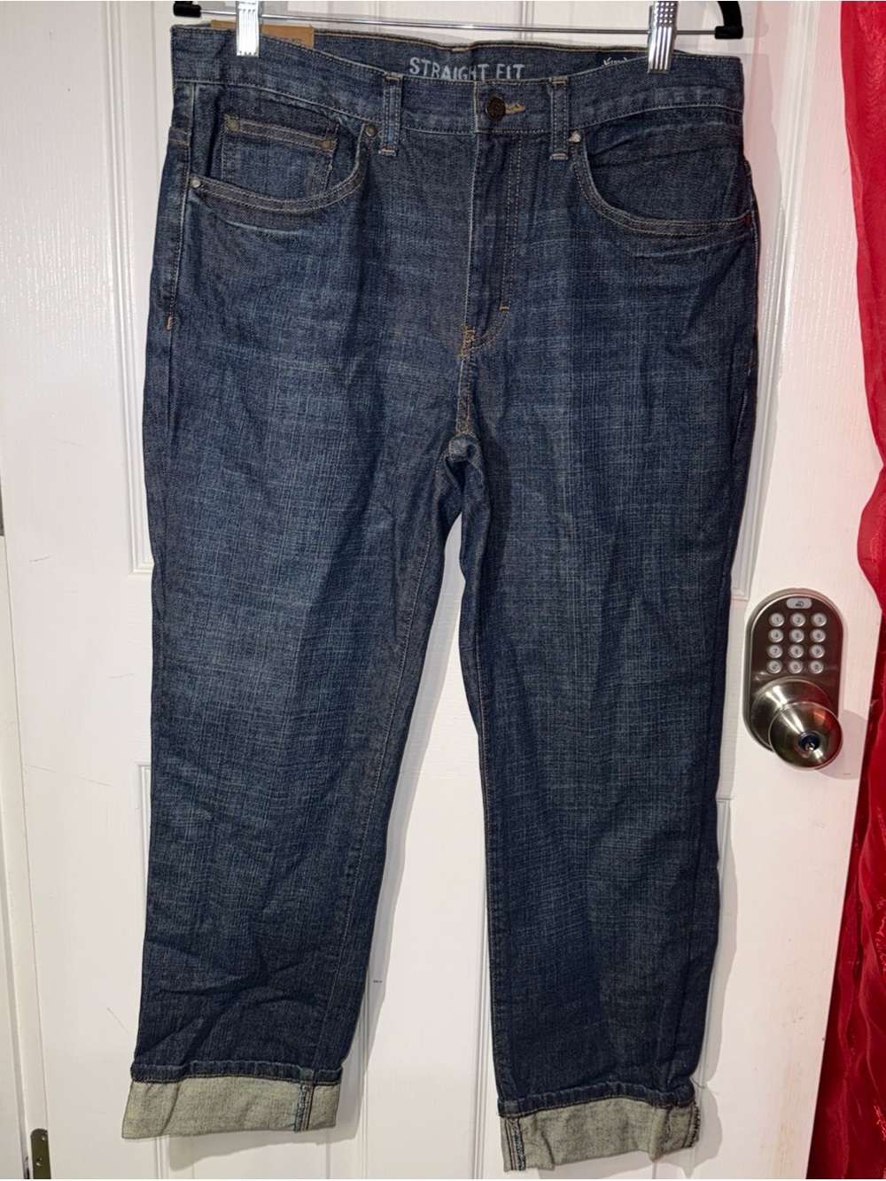 Chaps  Straight Fit Men's Dark Blue Jeans - Classic Straight Fit